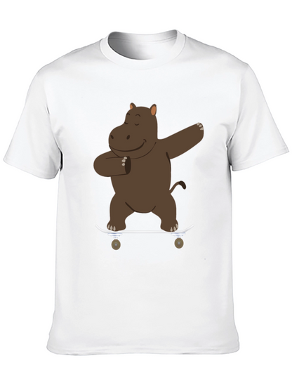 Skating Hippo Dab Black T-Shirt