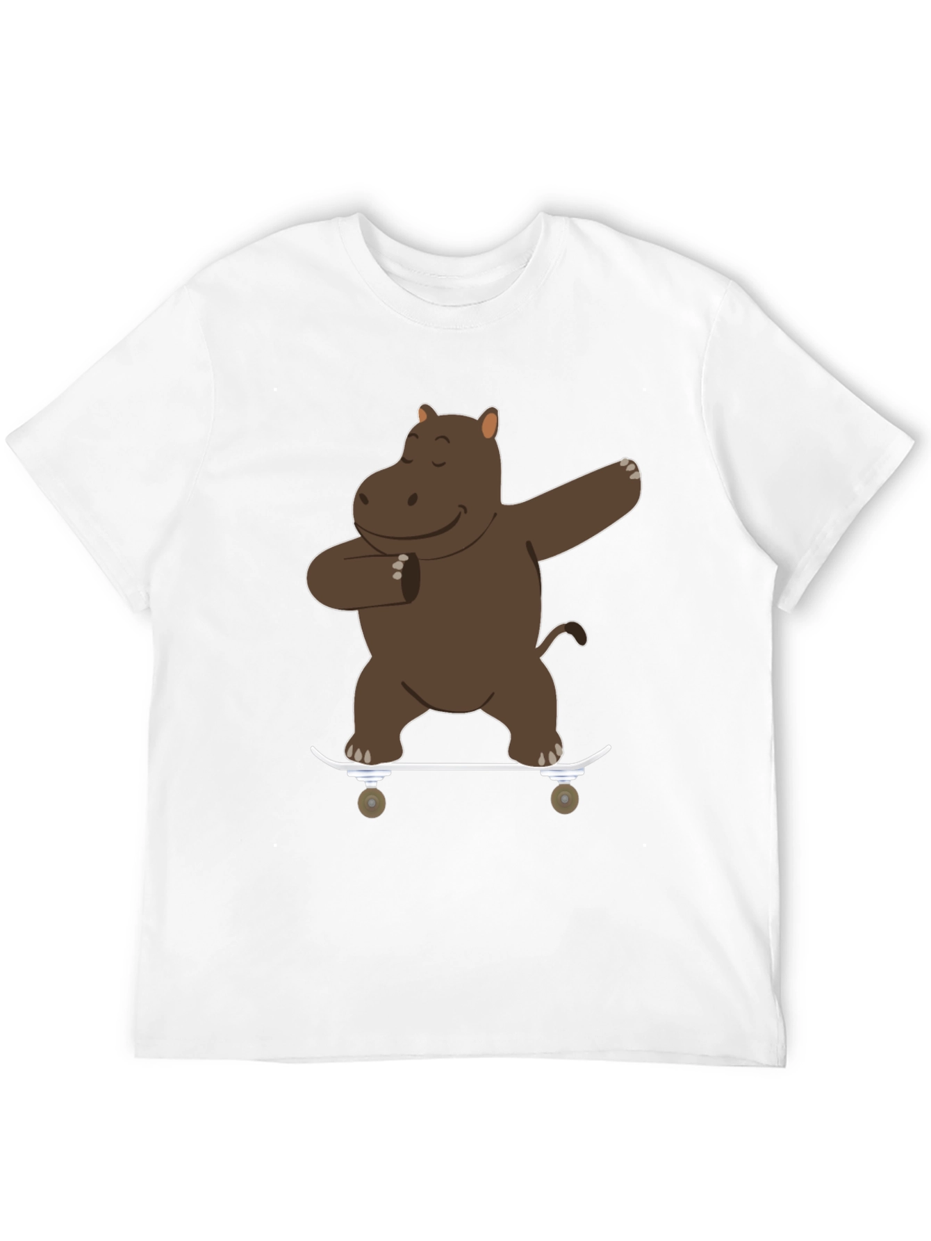 Skating Hippo Dab Black T-Shirt