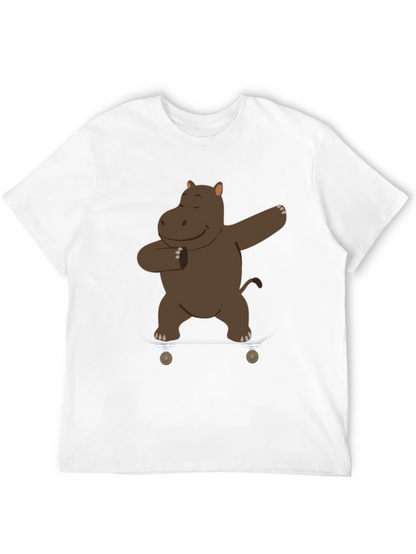 Skating Hippo Dab Black T-Shirt
