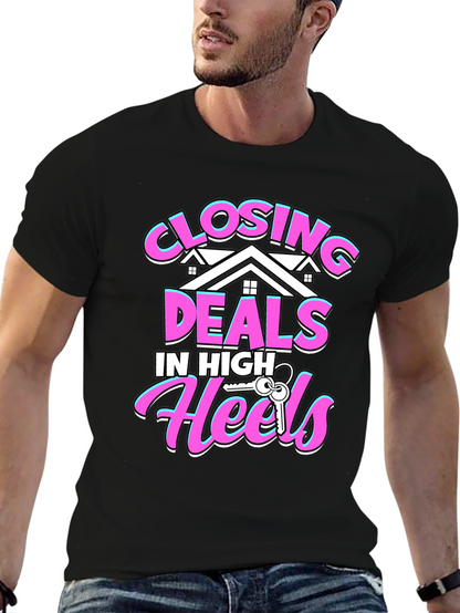 Closing Deals T-Shirt - High Heels Realtor Tee