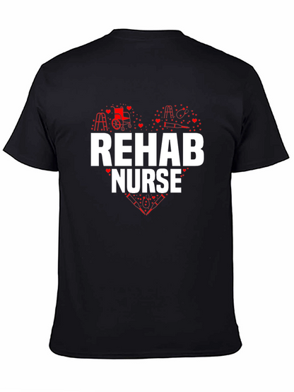 Rehab Nurse Heart Graphic T-Shirt