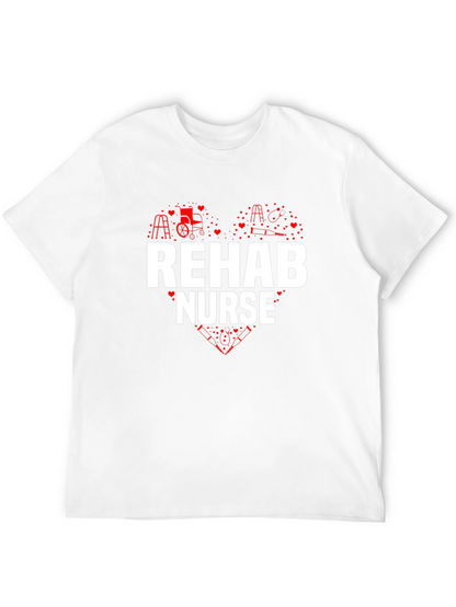 Rehab Nurse Heart Graphic T-Shirt