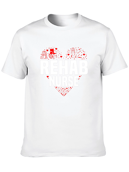 Rehab Nurse Heart Graphic T-Shirt