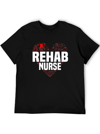 Rehab Nurse Heart Graphic T-Shirt