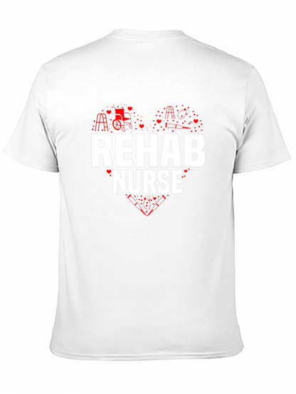 Rehab Nurse Heart Graphic T-Shirt