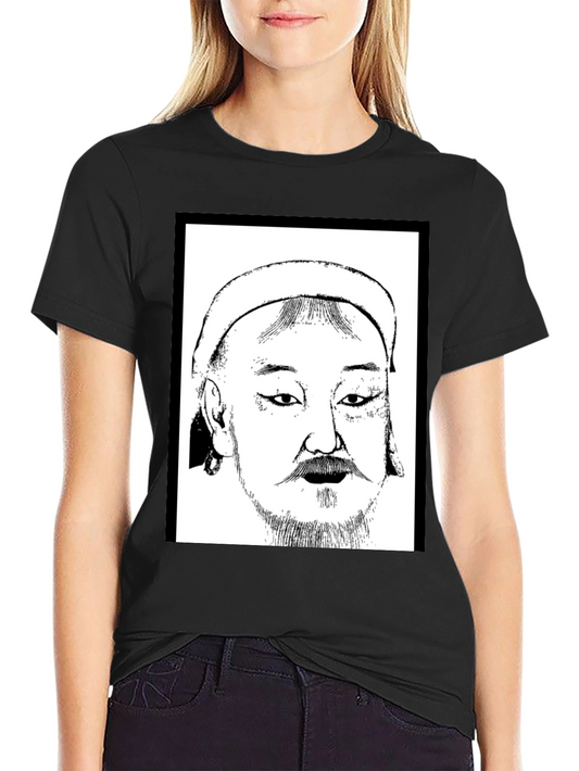 Genghis Khan Black T-Shirt - Historical Graphic Tee