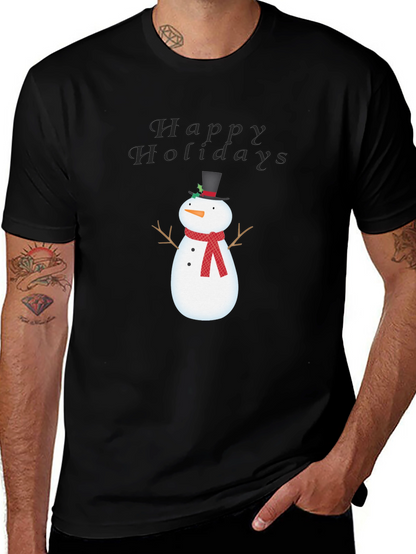 Happy Holidays Snowman Graphic Tee