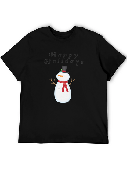 Happy Holidays Snowman Graphic Tee