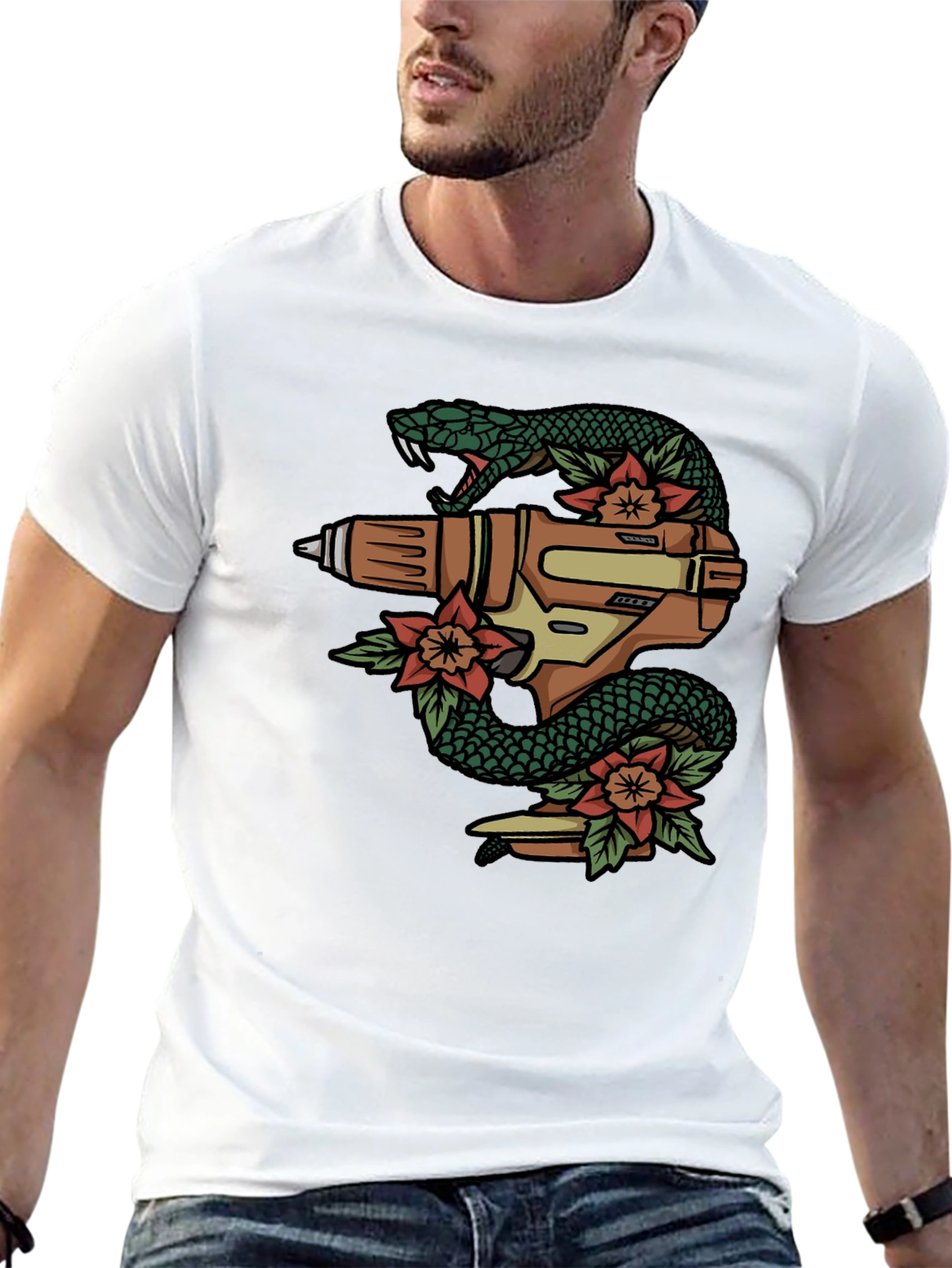 Snake Drill T-Shirt - Unique Graphic Tee