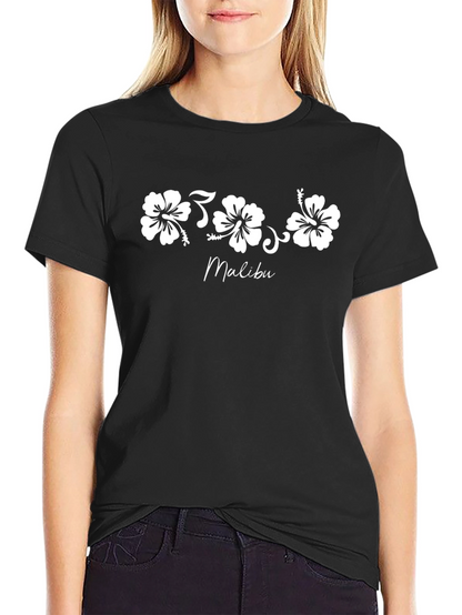 Malibu Floral Graphic Tee - Black