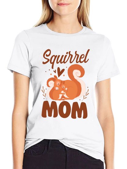 Squirrel Mom T-Shirt - Cute Animal Graphic Tee