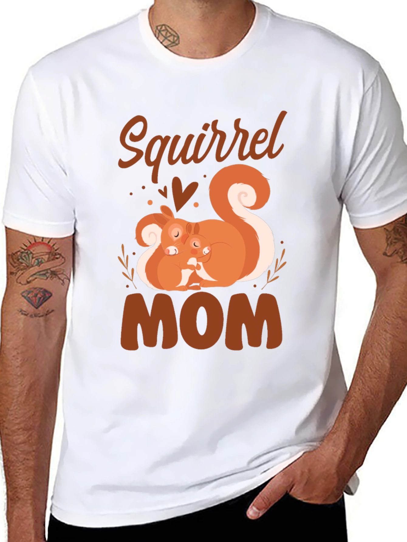 Squirrel Mom T-Shirt - Cute Animal Graphic Tee