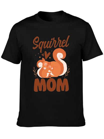 Squirrel Mom T-Shirt - Cute Animal Graphic Tee