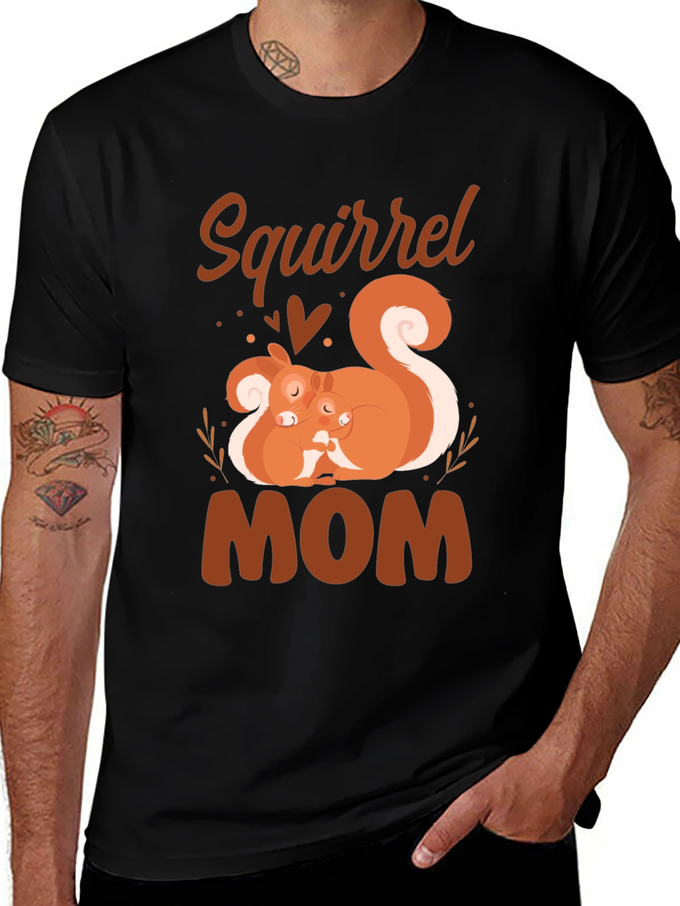 Squirrel Mom T-Shirt - Cute Animal Graphic Tee