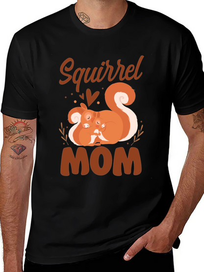 Squirrel Mom T-Shirt - Cute Animal Graphic Tee