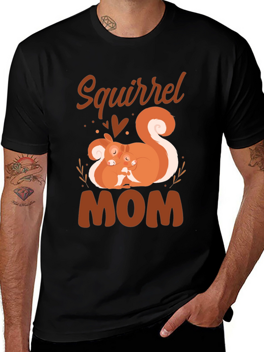 Squirrel Mom T-Shirt - Cute Animal Graphic Tee