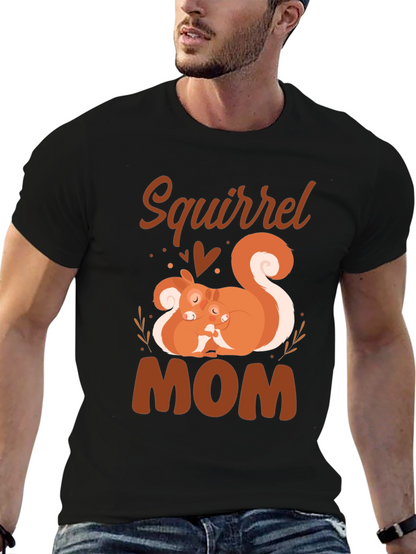 Squirrel Mom T-Shirt - Cute Animal Graphic Tee