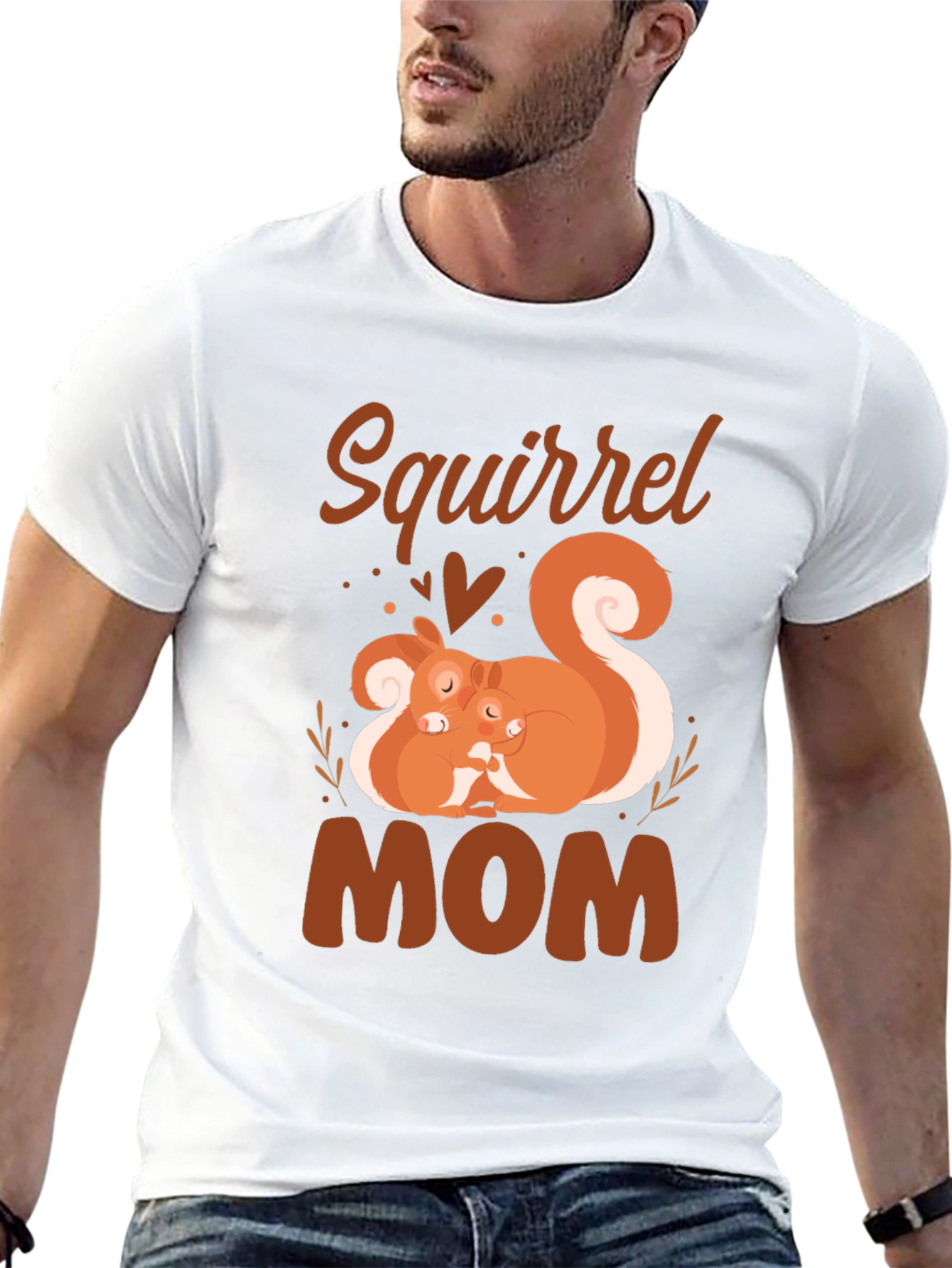 Squirrel Mom T-Shirt - Cute Animal Graphic Tee