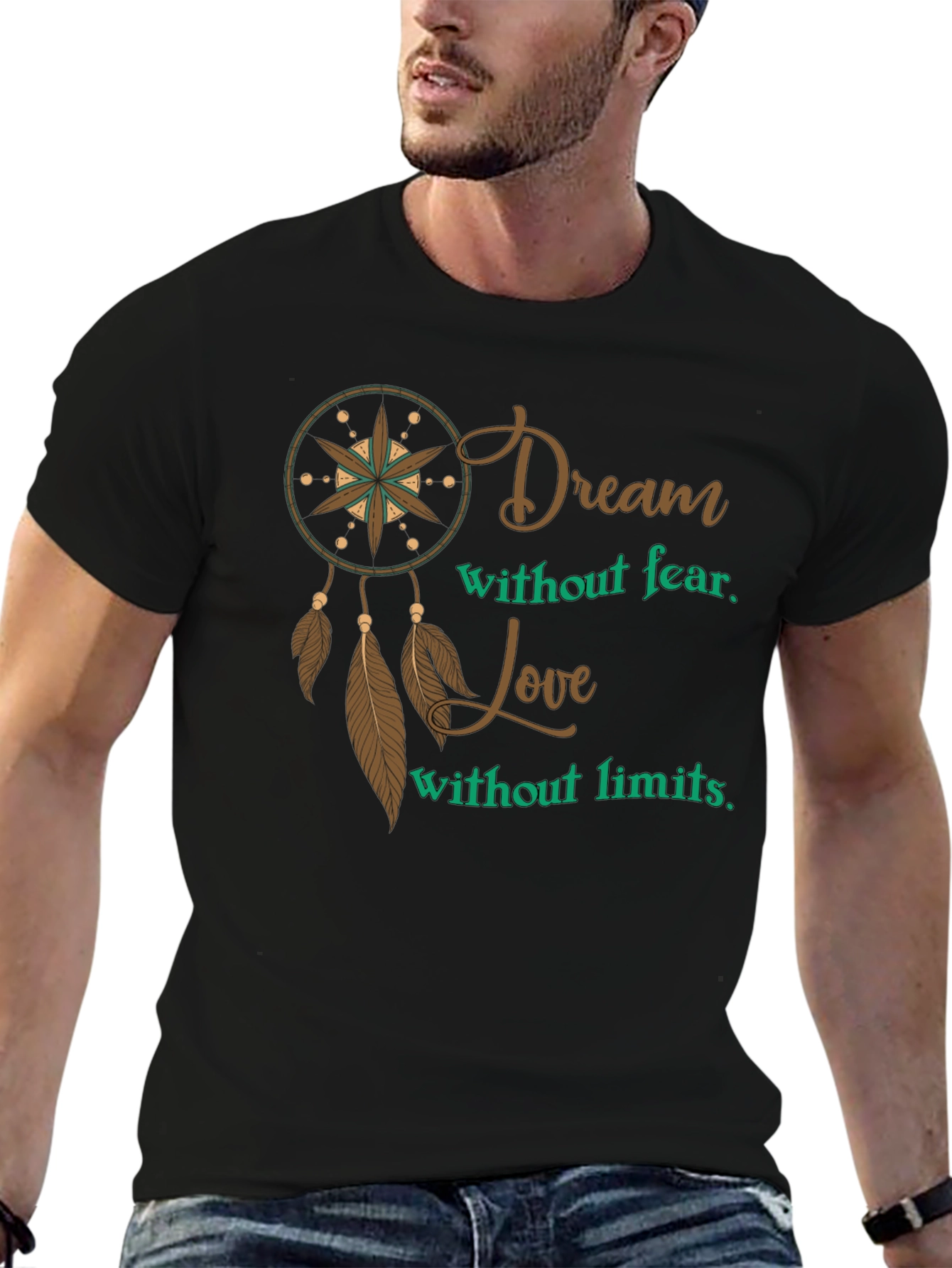 Dream Without Fear Mens Graphic T-Shirt