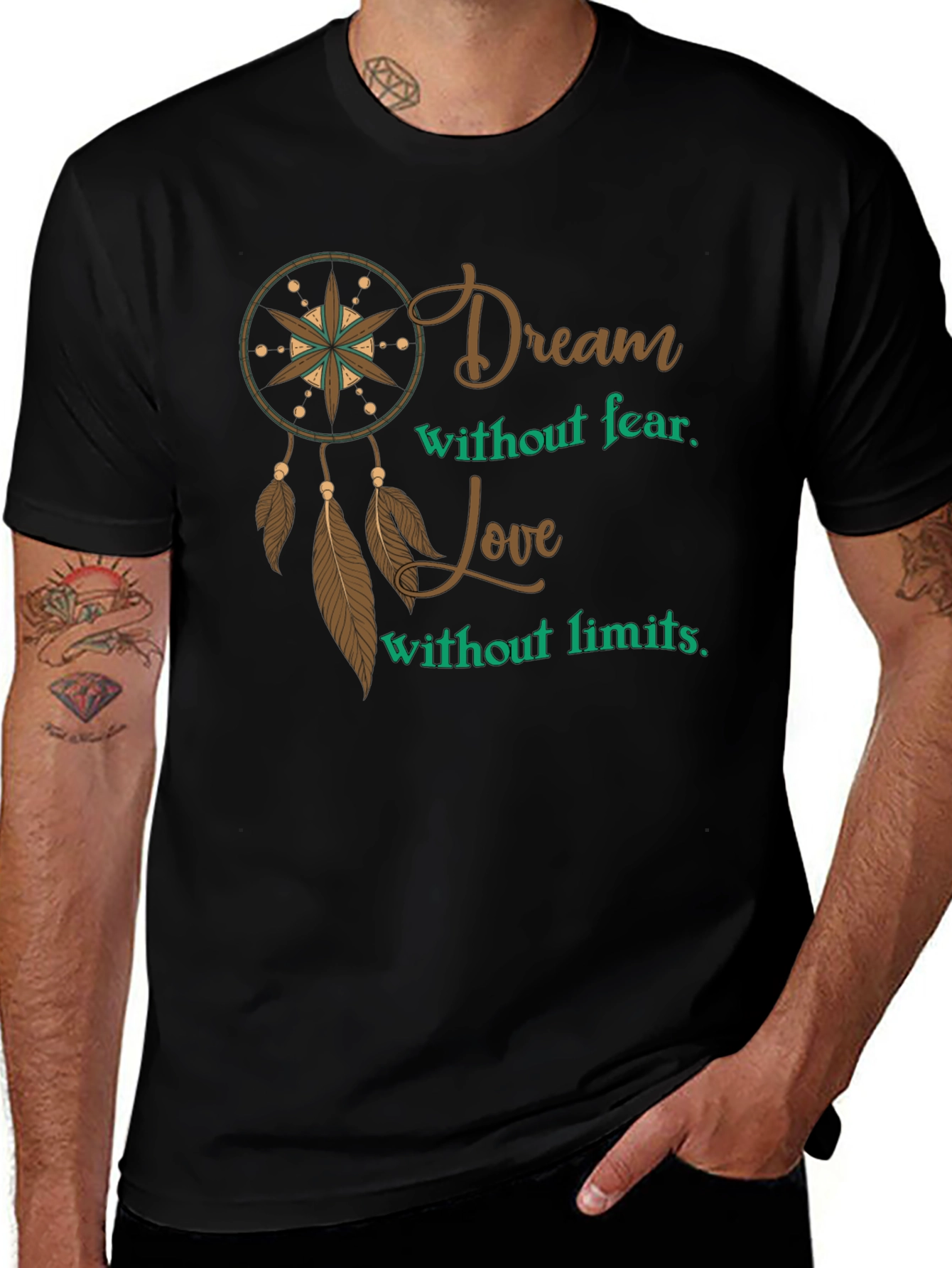 Dream Without Fear Mens Graphic T-Shirt