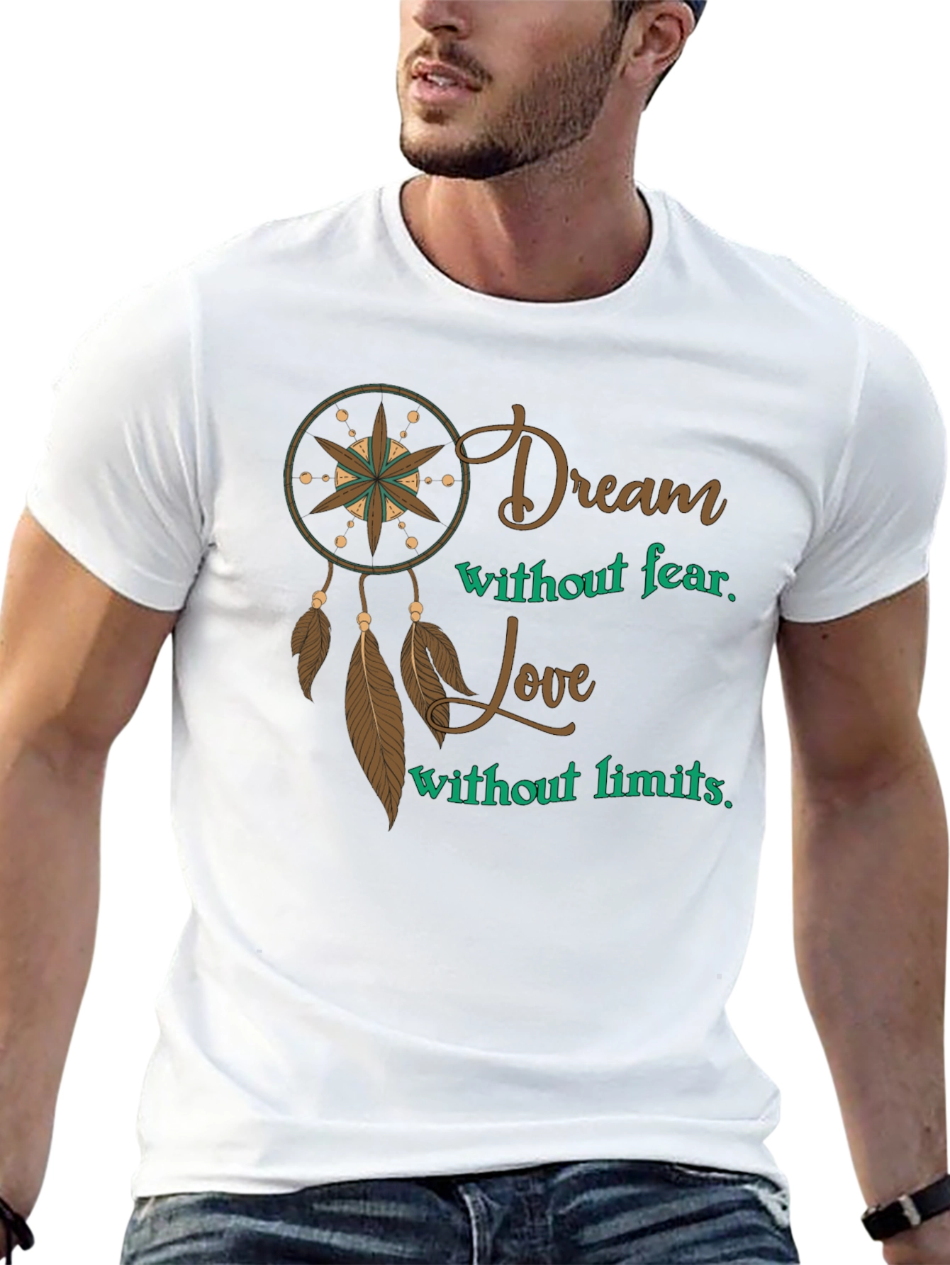Dream Without Fear Mens Graphic T-Shirt