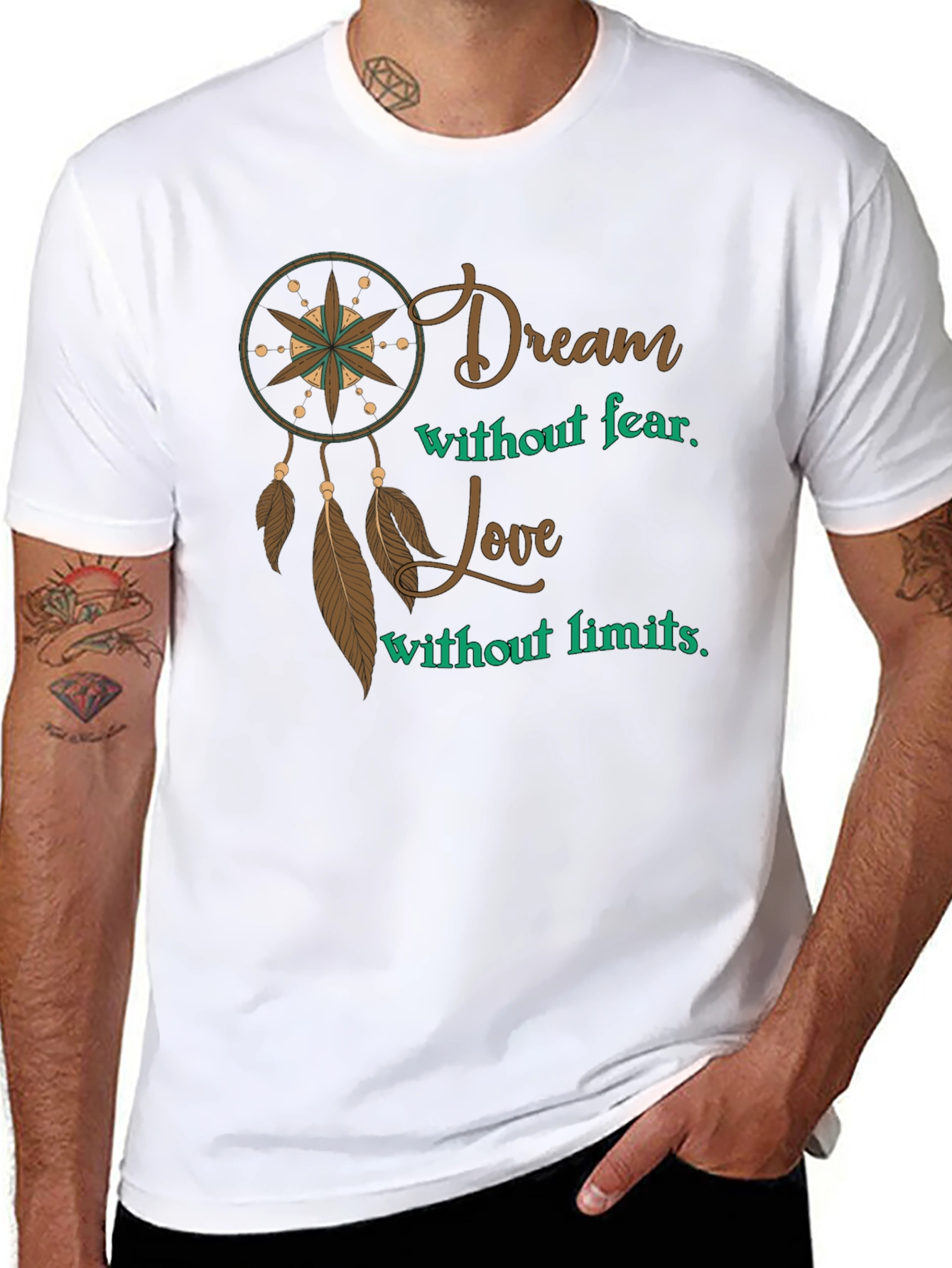 Dream Without Fear Mens Graphic T-Shirt
