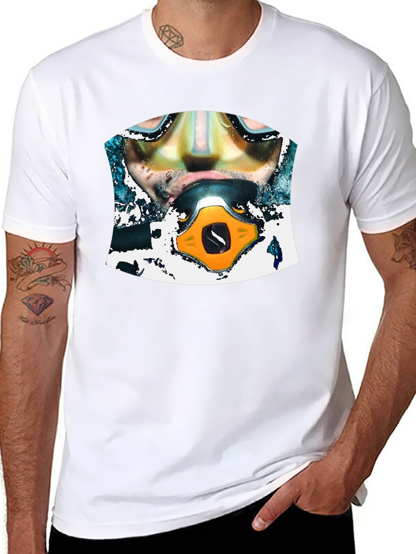 Diver Graphic Black T-Shirt