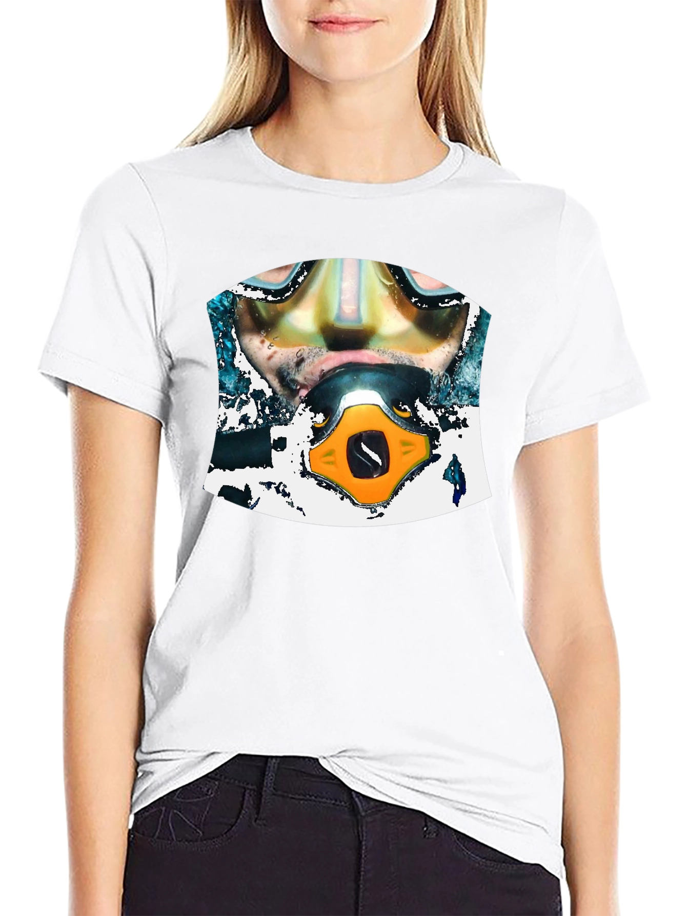 Diver Graphic Black T-Shirt