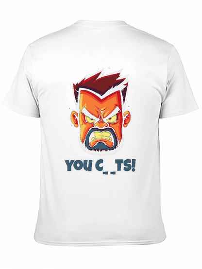 Angry Cartoon Face T-Shirt - You C..ts!
