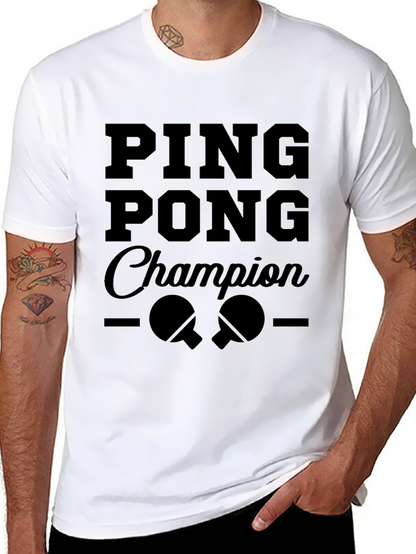 Ping Pong Champion Graphic Tee - Black T-Shirt
