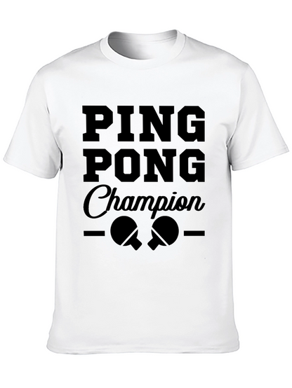 Ping Pong Champion Graphic Tee - Black T-Shirt