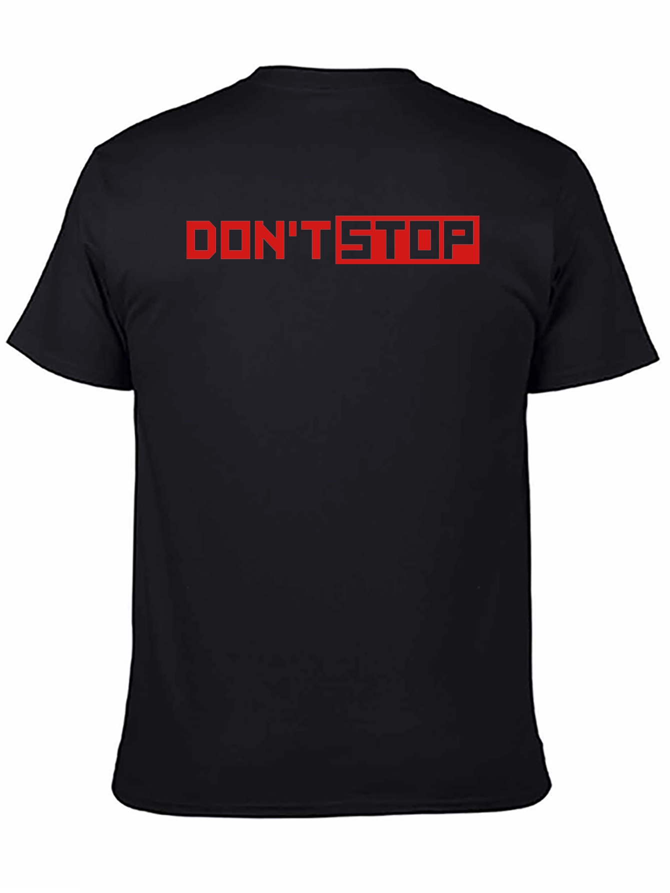 Dont Stop Red Graphic Black T-Shirt