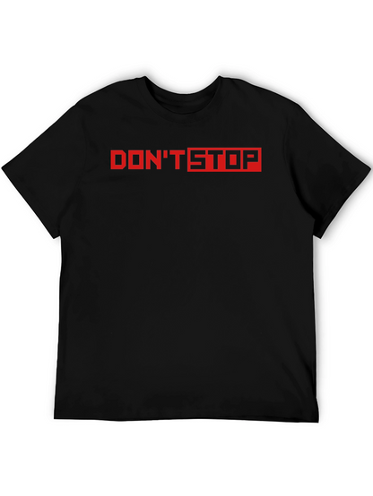 Dont Stop Red Graphic Black T-Shirt