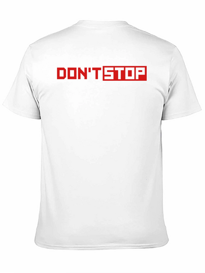 Dont Stop Red Graphic Black T-Shirt
