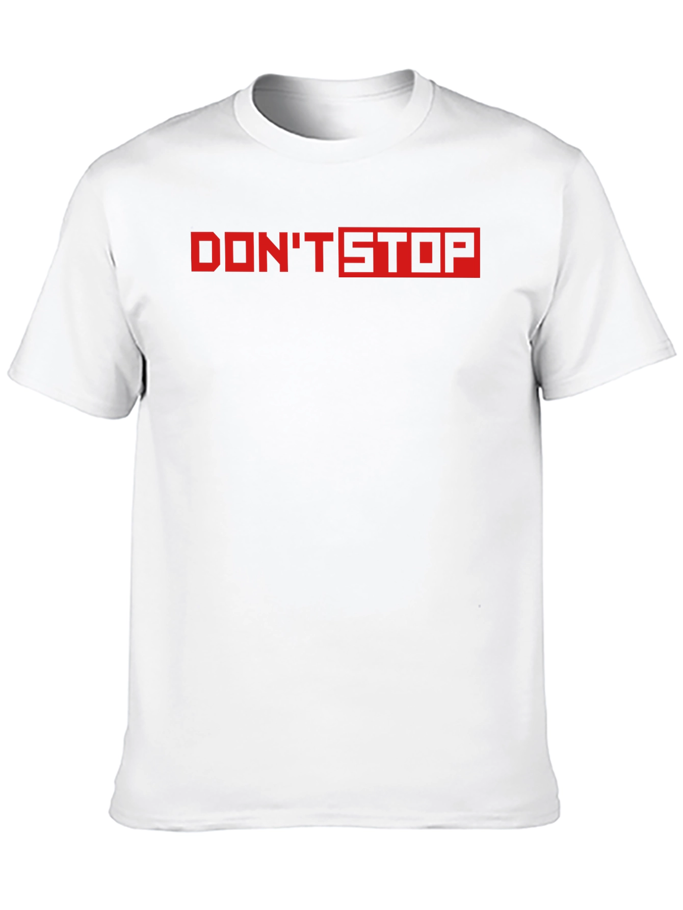 Dont Stop Red Graphic Black T-Shirt