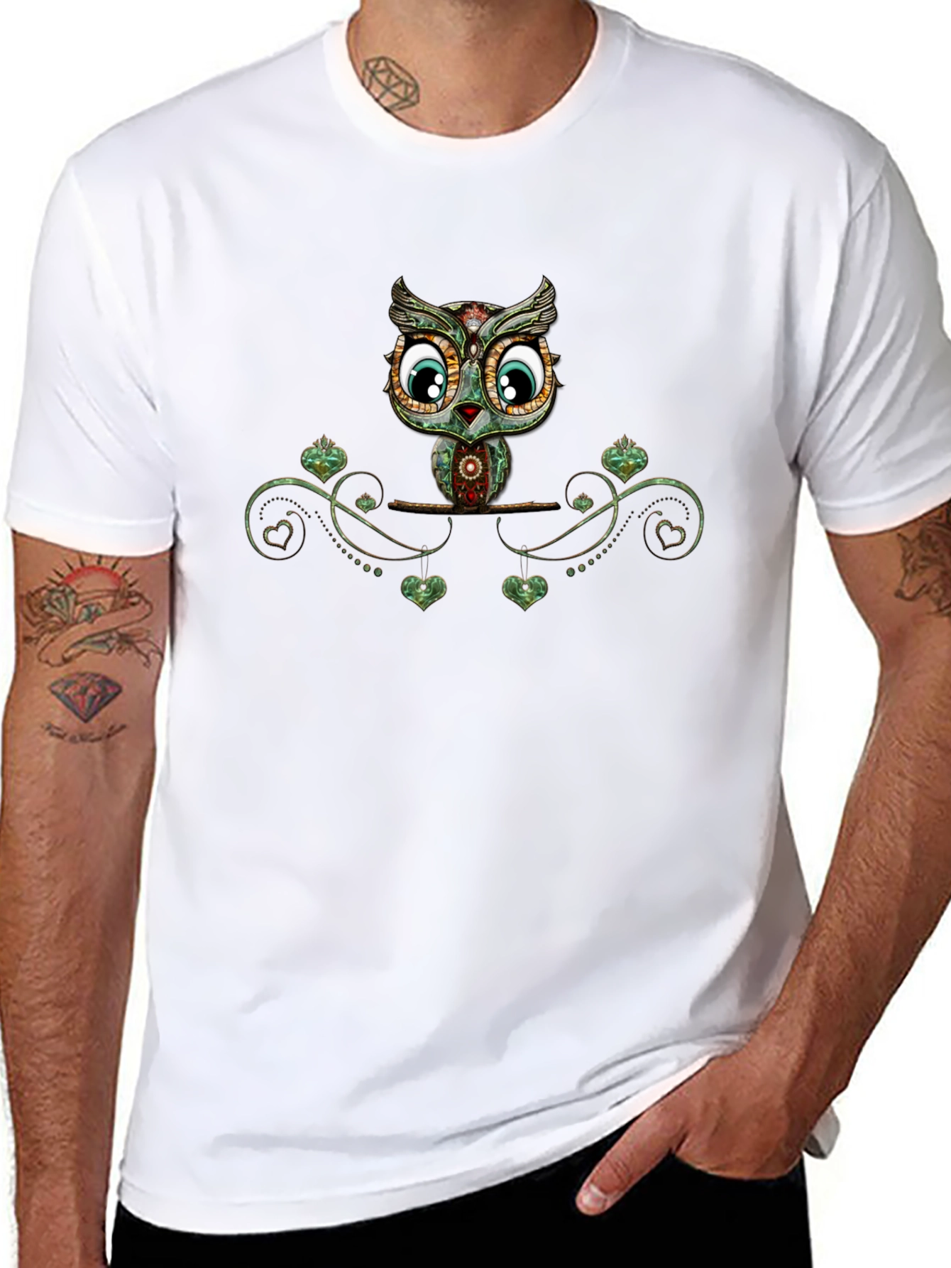 Owl Graphic Print T-Shirt - Unique Design