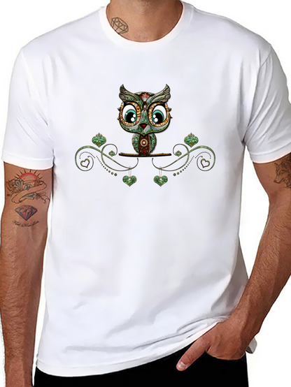 Owl Graphic Print T-Shirt - Unique Design