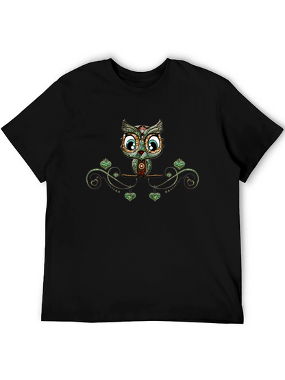 Owl Graphic Print T-Shirt - Unique Design