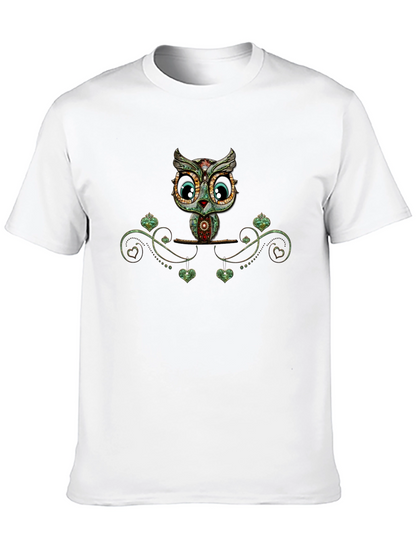 Owl Graphic Print T-Shirt - Unique Design