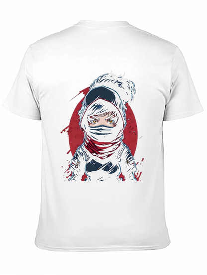 Astronaut Anime Graphic Tee - Cool Space Design