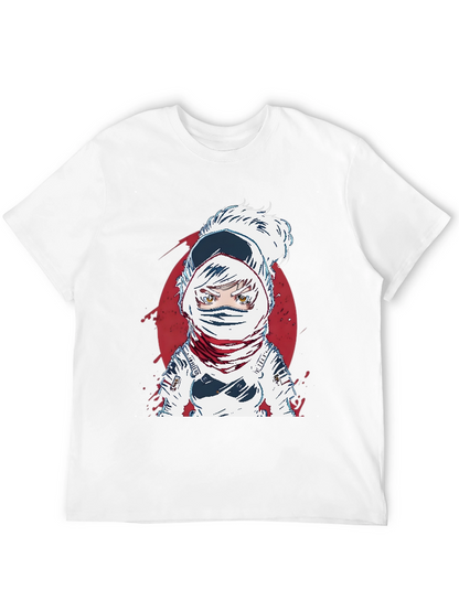 Astronaut Anime Graphic Tee - Cool Space Design