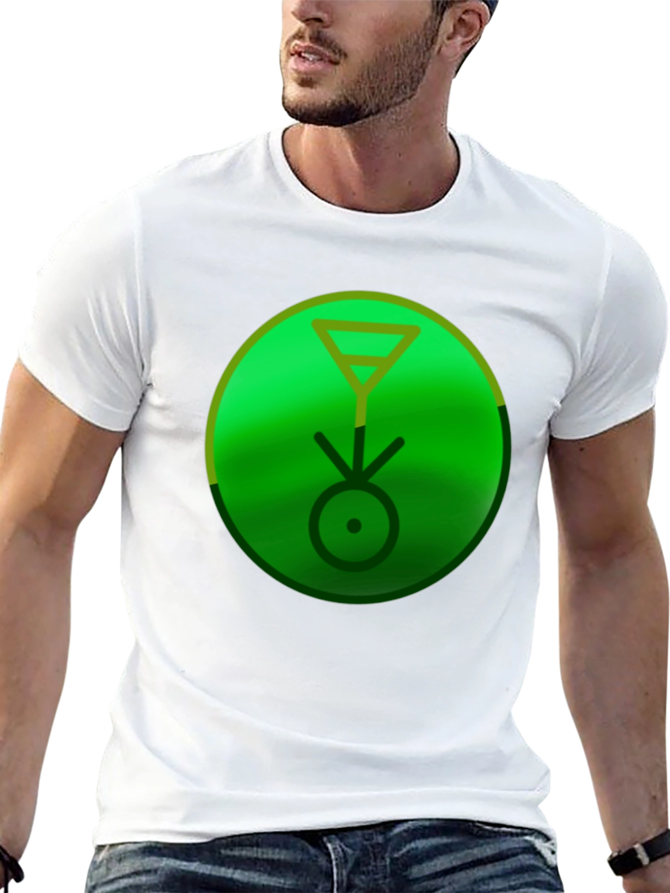 Symbolic Green Graphic Tee - Stylish & Unique