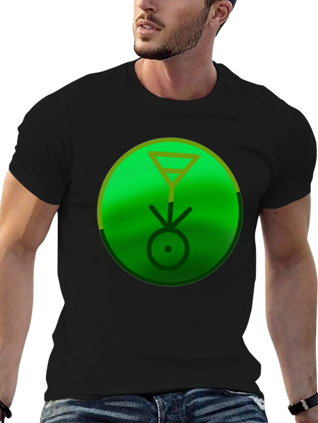 Symbolic Green Graphic Tee - Stylish & Unique