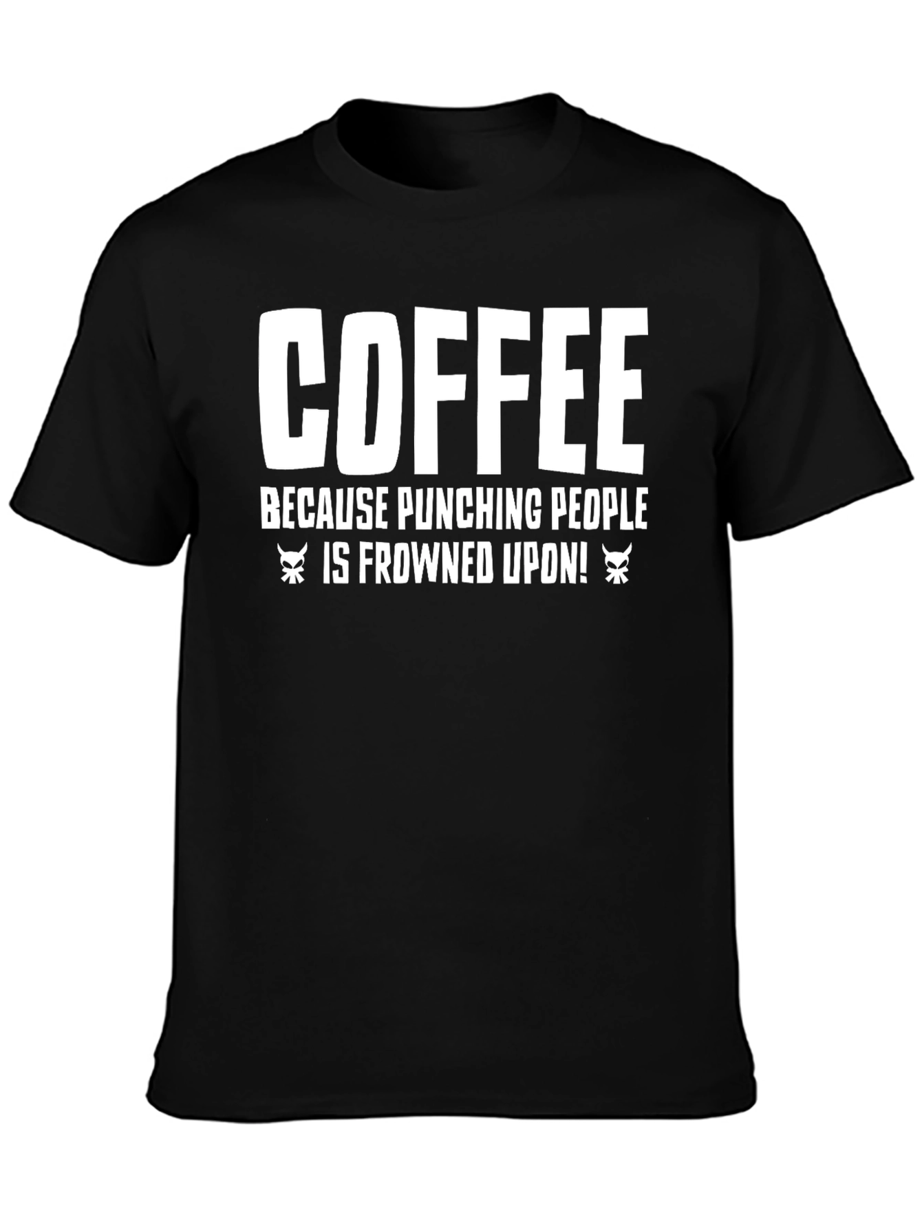 Coffee Punching People T-Shirt - Funny Sarcastic Tee