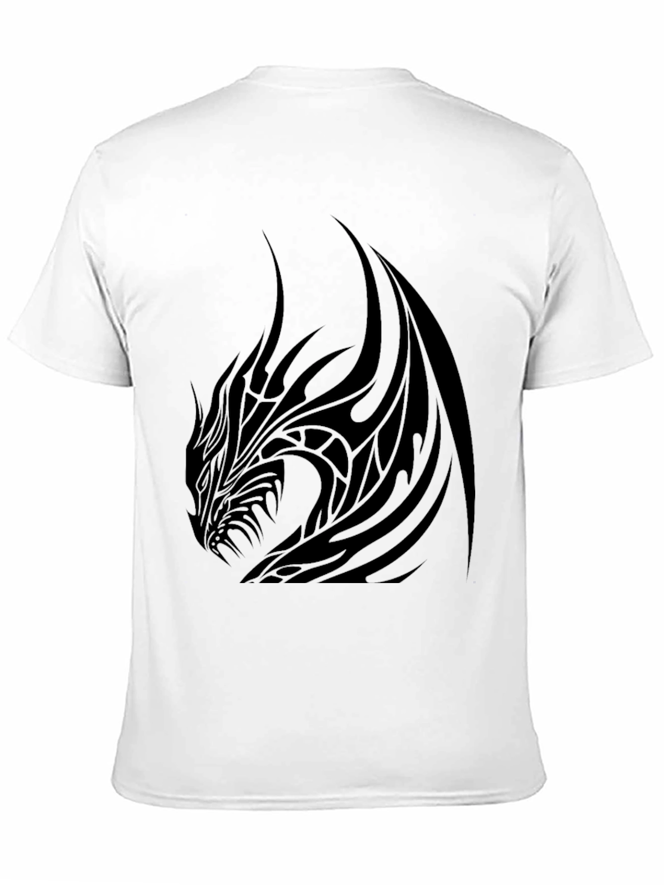 Mens Black Dragon Graphic Tee - Stylish & Bold