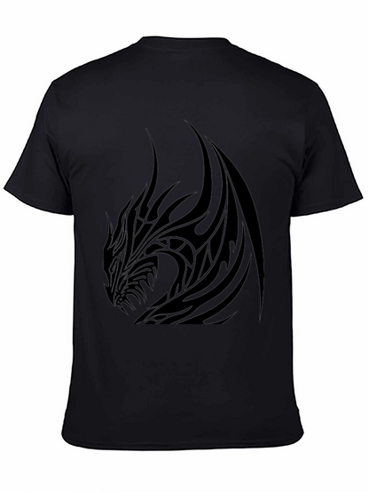 Mens Black Dragon Graphic Tee - Stylish & Bold