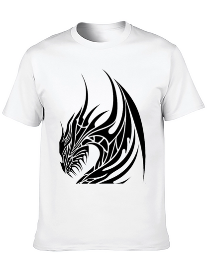 Mens Black Dragon Graphic Tee - Stylish & Bold