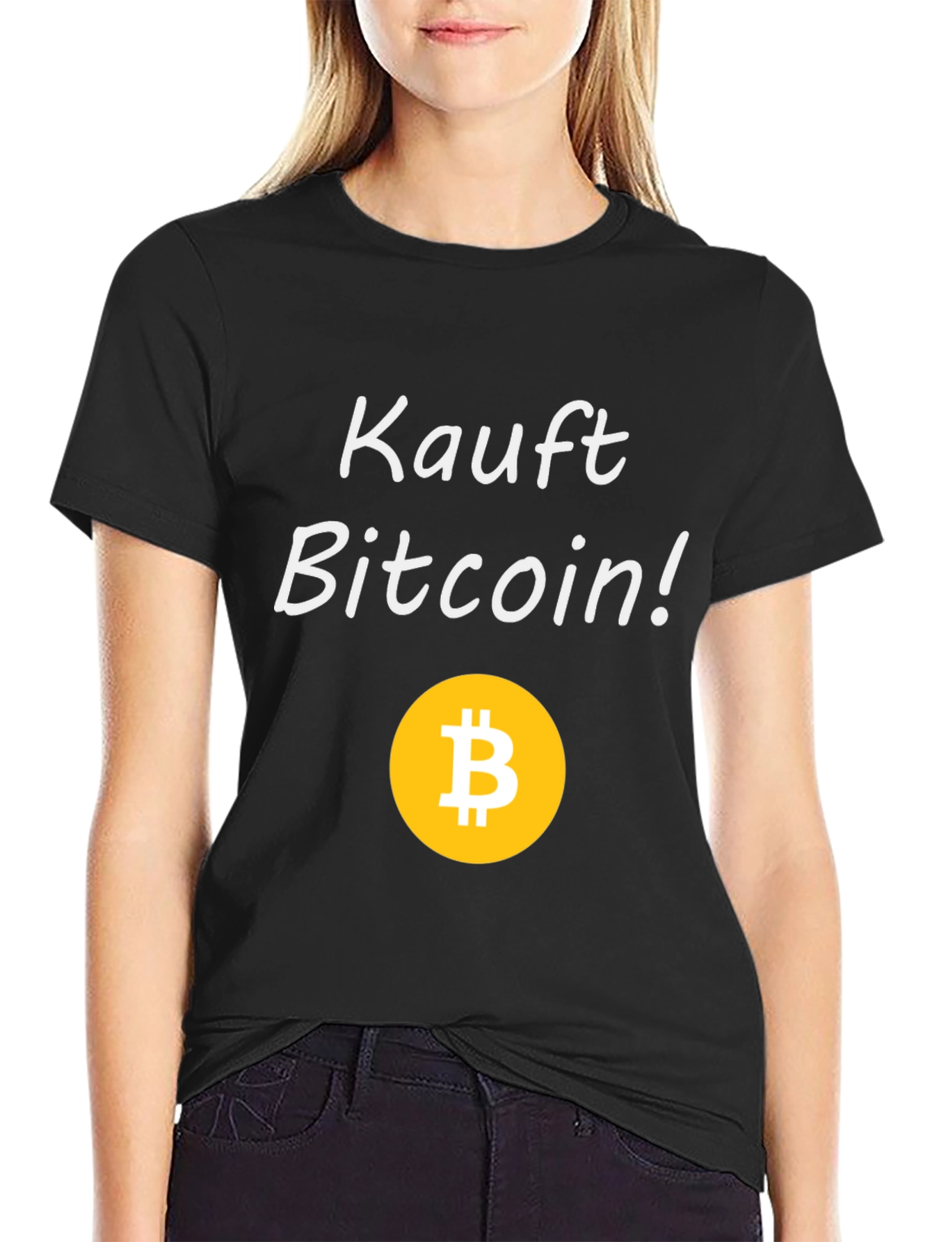 Kauft Bitcoin! Black Graphic Tee