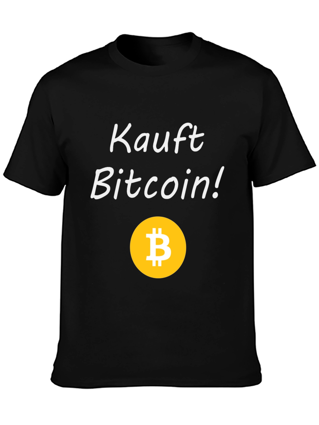 Kauft Bitcoin! Black Graphic Tee