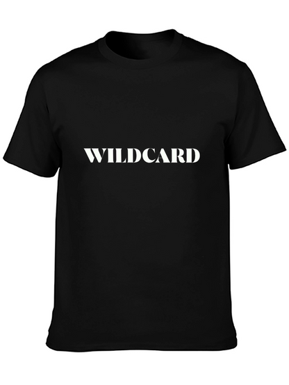 Wildcard Graphic Tee - Black Cotton Casual Wear